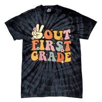 Peace Out First Grade Last Day of School 1st Grade Tie-Dye T-Shirt