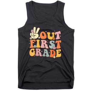 Peace Out First Grade Last Day of School 1st Grade Tank Top