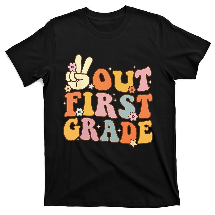 Peace Out First Grade Last Day Of School 1st Grade T-Shirt