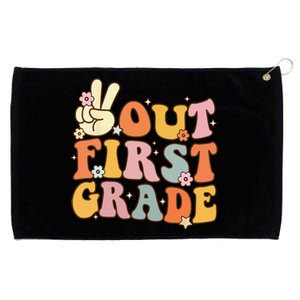 Peace Out First Grade Last Day Of School 1st Grade Grommeted Golf Towel