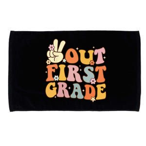 Peace Out First Grade Last Day Of School 1st Grade Microfiber Hand Towel