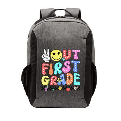 Peace Out First Grade Cute Groovy Last Day Of 1st Grade Vector Backpack