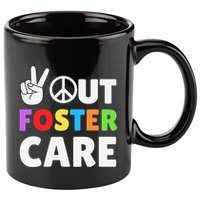 Peace Out Foster Care Parent Adoption Announcement Day 11oz C Handle Ceramic Mug
