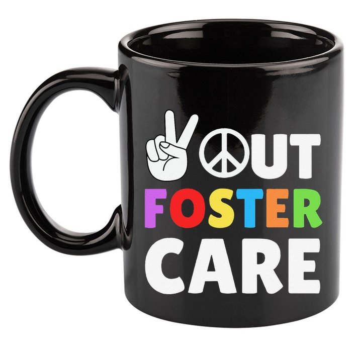Peace Out Foster Care Parent Adoption Announcement Day 11oz C Handle Ceramic Mug