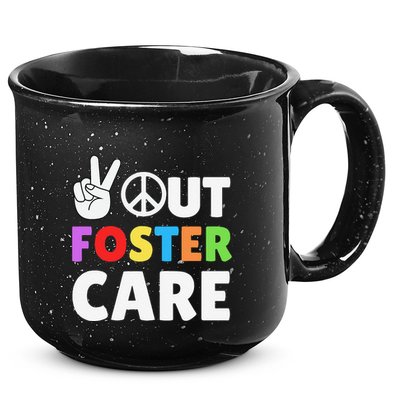 Peace Out Foster Care Parent Adoption Announcement Day 15oz Campfire Ceramic Mug