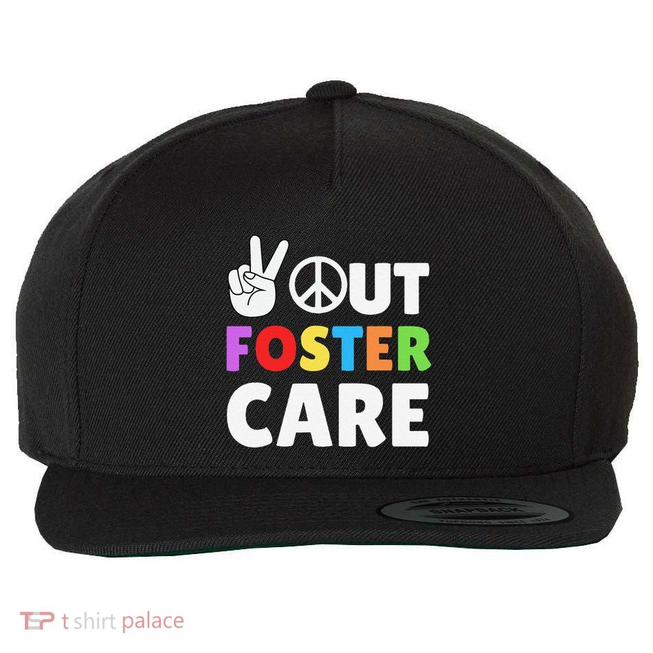 Peace Out Foster Care Parent Adoption Announcement Day Wool Snapback Cap