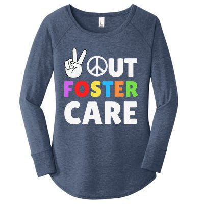 Peace Out Foster Care Parent Adoption Announcement Day Women's Perfect Tri Tunic Long Sleeve Shirt