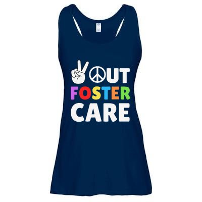 Peace Out Foster Care Parent Adoption Announcement Day Ladies Essential Flowy Tank