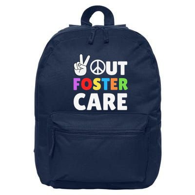 Peace Out Foster Care Parent Adoption Announcement Day 16 in Basic Backpack
