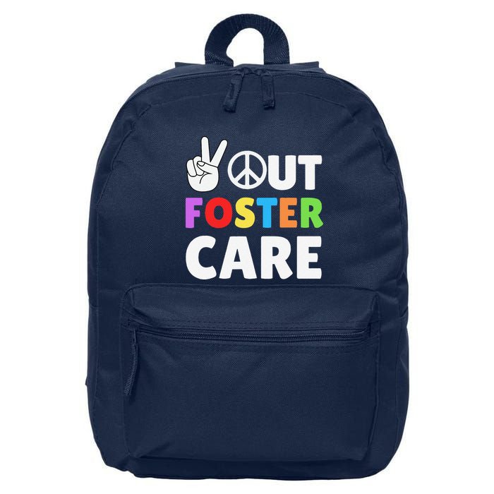 Peace Out Foster Care Parent Adoption Announcement Day 16 in Basic Backpack