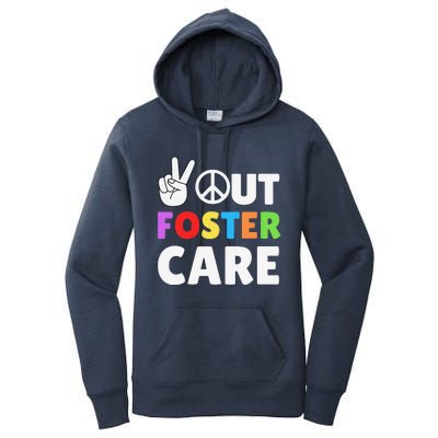 Peace Out Foster Care Parent Adoption Announcement Day Women's Pullover Hoodie