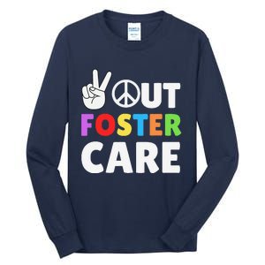 Peace Out Foster Care Parent Adoption Announcement Day Tall Long Sleeve T-Shirt