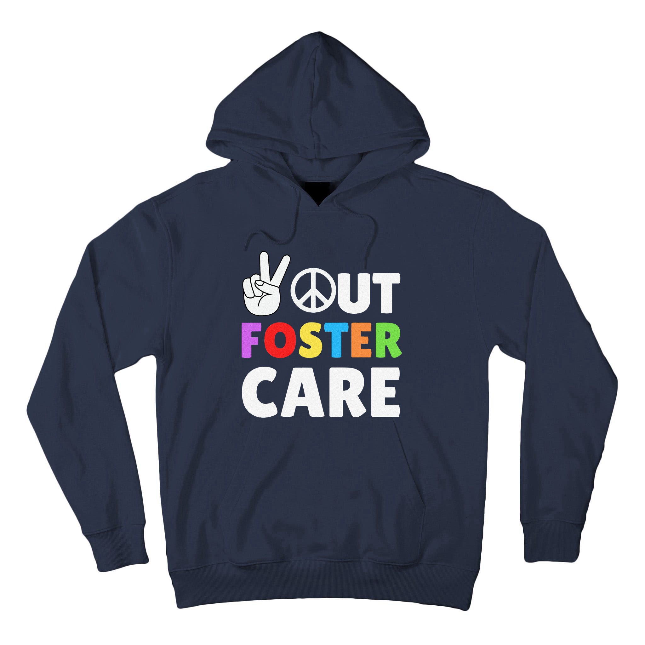 Peace Out Foster Care Parent Adoption Announcement Day Tall Hoodie
