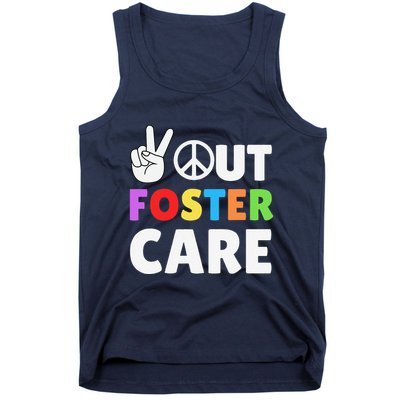 Peace Out Foster Care Parent Adoption Announcement Day Tank Top