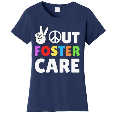 Peace Out Foster Care Parent Adoption Announcement Day Women's T-Shirt