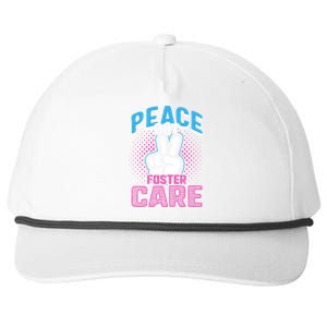 Peace Out Foster Care Modern Adoption Day Gotcha Family Cute Gift Snapback Five-Panel Rope Hat