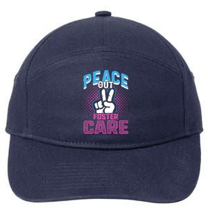 Peace Out Foster Care Modern Adoption Day Gotcha Family Cute Gift 7-Panel Snapback Hat