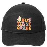 Peace Out First Grade Last Day of School 1st Grade 7-Panel Snapback Hat