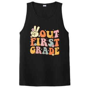 Peace Out First Grade Last Day of School 1st Grade PosiCharge Competitor Tank