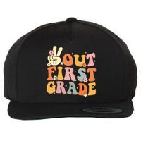 Peace Out First Grade Last Day of School 1st Grade Wool Snapback Cap