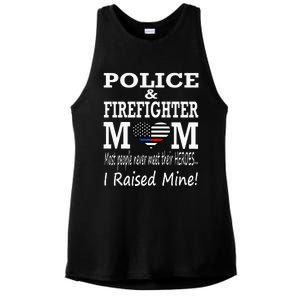 Police Officer Firefighter Fireman Mom Mother Ladies PosiCharge Tri-Blend Wicking Tank