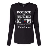 Police Officer Firefighter Fireman Mom Mother Womens Cotton Relaxed Long Sleeve T-Shirt