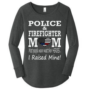 Police Officer Firefighter Fireman Mom Mother Women's Perfect Tri Tunic Long Sleeve Shirt