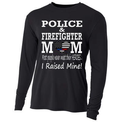 Police Officer Firefighter Fireman Mom Mother Cooling Performance Long Sleeve Crew