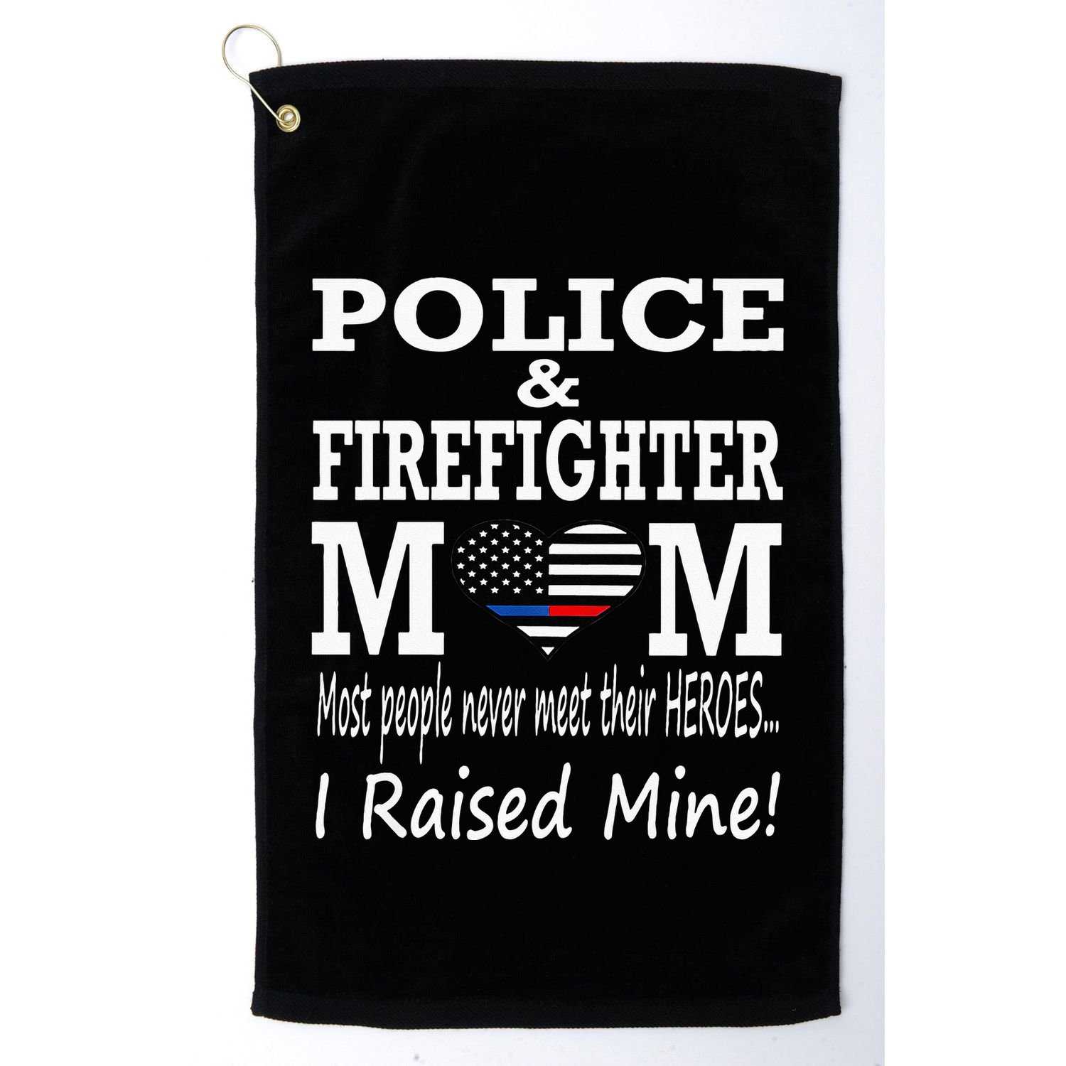 Police Officer Firefighter Fireman Mom Mother Golf Towel
