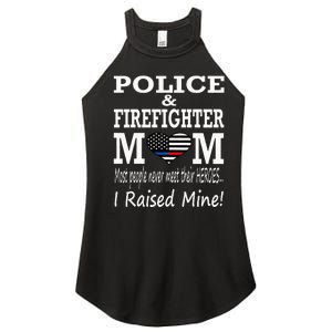 Police Officer Firefighter Fireman Mom Mother Women's Perfect Tri Rocker Tank