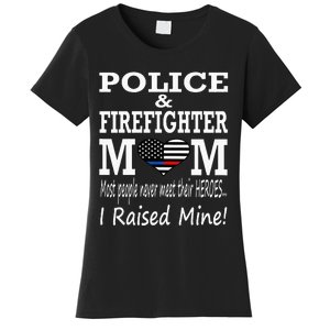 Police Officer Firefighter Fireman Mom Mother Women's T-Shirt