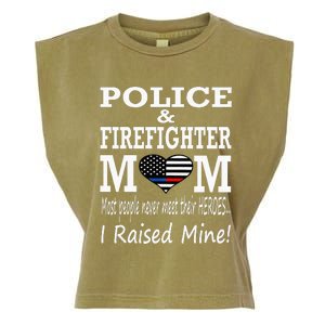 Police Officer Firefighter Fireman Mom Mother Garment-Dyed Women's Muscle Tee