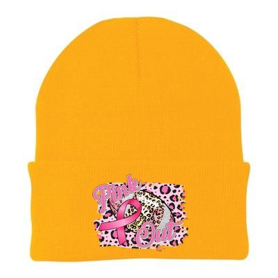 Pink Out Football Breast Cancer Awareness Knit Cap Winter Beanie