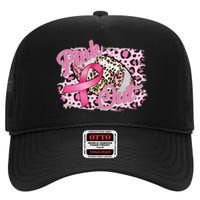 Pink Out Football Breast Cancer Awareness High Crown Mesh Back Trucker Hat