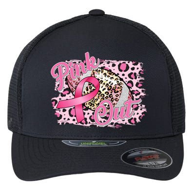 Pink Out Football Breast Cancer Awareness Flexfit Unipanel Trucker Cap