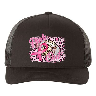 Pink Out Football Breast Cancer Awareness Yupoong Adult 5-Panel Trucker Hat