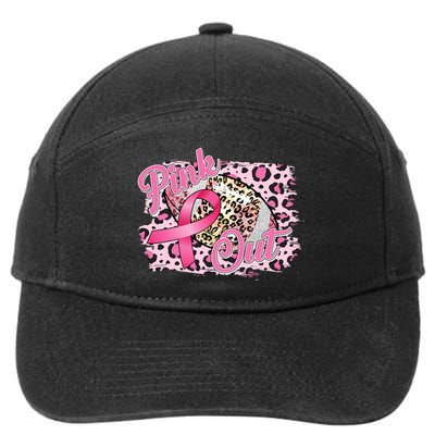 Pink Out Football Breast Cancer Awareness 7-Panel Snapback Hat