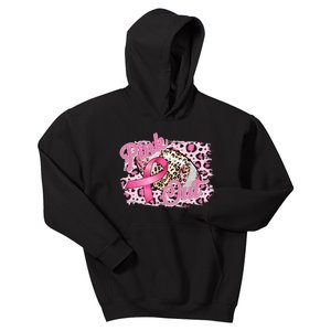 Pink Out Football Breast Cancer Awareness Kids Hoodie