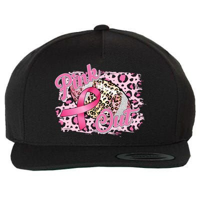 Pink Out Football Breast Cancer Awareness Wool Snapback Cap