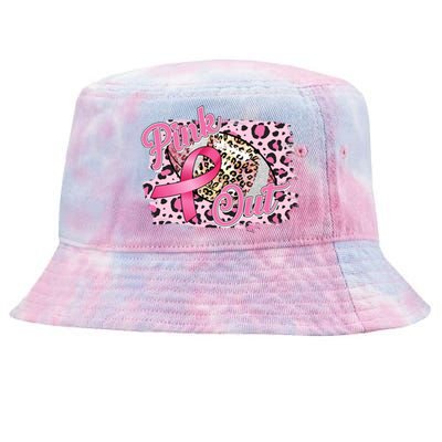 Pink Out Football Breast Cancer Awareness Tie-Dyed Bucket Hat