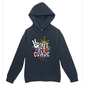 Peace Out First 1st Grade Happy Last Day Urban Pullover Hoodie