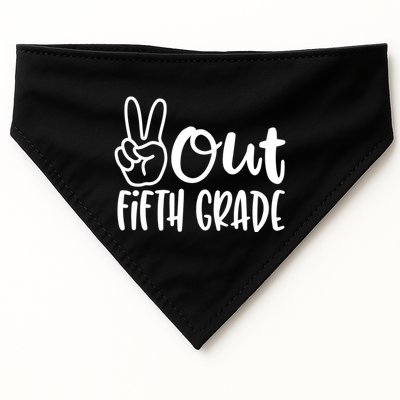 Peace Out Fifth Grade USA-Made Doggie Bandana