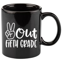 Peace Out Fifth Grade 11oz C Handle Ceramic Mug