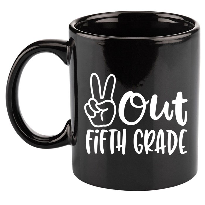 Peace Out Fifth Grade 11oz C Handle Ceramic Mug