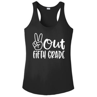 Peace Out Fifth Grade Ladies PosiCharge Competitor Racerback Tank