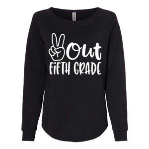 Peace Out Fifth Grade Womens California Wash Sweatshirt