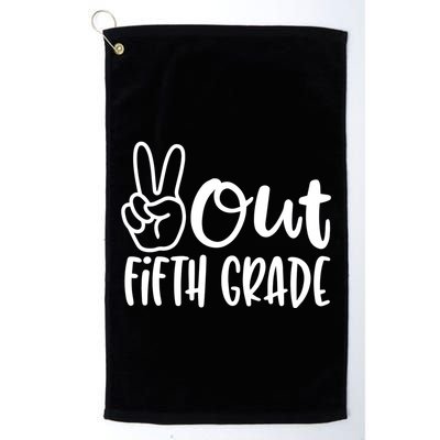 Peace Out Fifth Grade Golf Towel