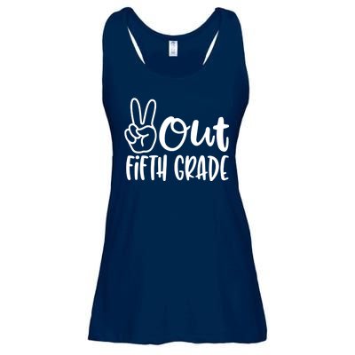 Peace Out Fifth Grade Ladies Essential Flowy Tank