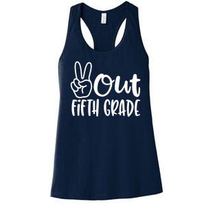 Peace Out Fifth Grade Women's Racerback Tank