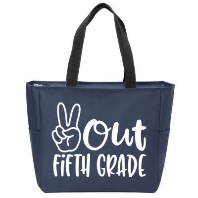 Peace Out Fifth Grade Zip Tote Bag